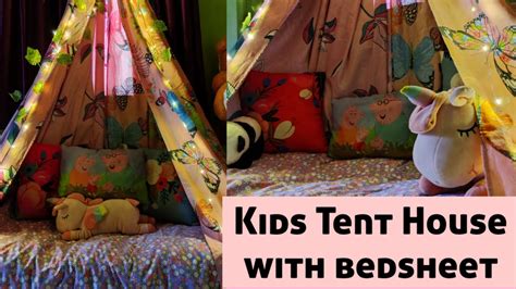 tent with bedsheet